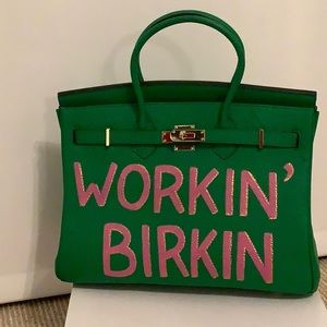 Hermes style bag with custom design